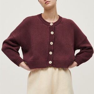 Sold - No 14 cardigan - black cherry
